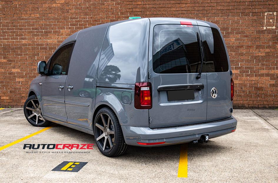VOLKSWAGEN CADDY VERONA BLACK   MACHINED WITH DARK TINT
